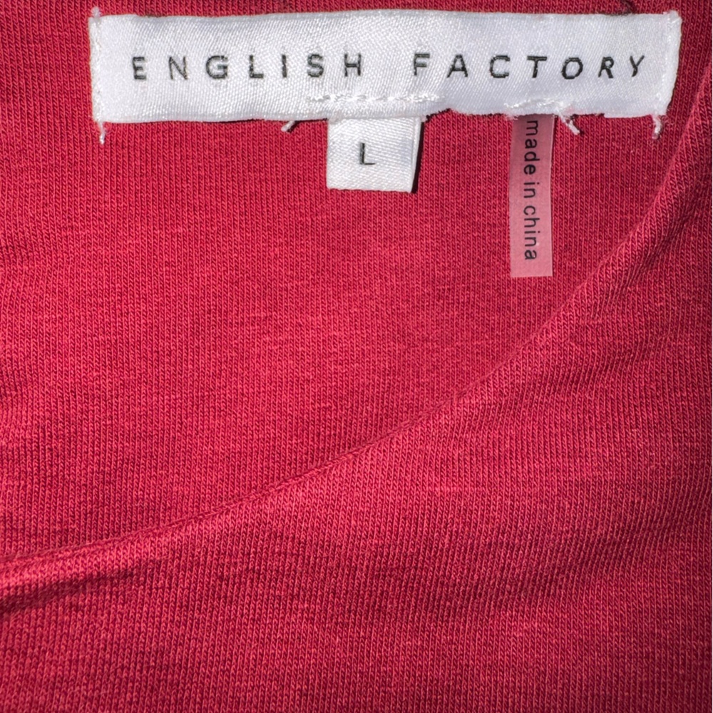 English Factory Elegant Red Mini A-Line Dress - Picture 2 of 7